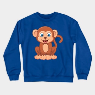 Cute Baby Monkey Crewneck Sweatshirt